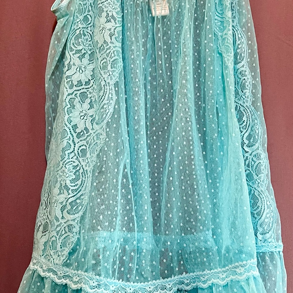 In Bloom Sheer Aqua Nightie